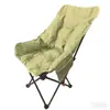 Silla Plegable Luna Perezosa Rellena de Algodón Ajustable Camping Siesta Portátil Respaldo Alto Taburete de Picnic Plegable para Exteriores