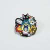 Lindo dibujos animados divertido broche de cerdas Monstruo súper lindo insignia de cerdas negras hebilla de mochila de dibujos animados corsage femenino al por mayor