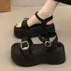 Sandalias de Verano para Mujeres de Baja Estatura con Suelas Gruesas que Aumentan la Altura para Uso al Aire Libre, Nuevas Sandalias Romanas de Plataforma Versátiles de Moda de Verano 2026 para Mujeres