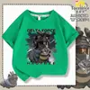 2026 Novo Modelo Infantil Divertido Força Delta Dragão Inseto Abstrato Algodão Puro Meninos Descolado Casual Camiseta de Manga Curta