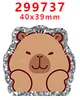 Acessórios de Acrílico Desenho Animado com Glitter Transfronteiriço Acessórios para Joias DIY de Resina Patch Grampo de Cabelo Grampo de Cabelo Gt-Y-299649