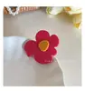 Pinza para el Cabello de Flor Irregular para Niñas, Pinza Versátil y Sencilla para Flequillo Lateral, Pinza de Pico de Pato, Accesorio para el Cabello Dopamina