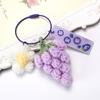 Llavero de Uva de Lana Acabada Adornos Colgantes Tejido de Punto para Mujer Hecho a Mano Crochet Colgante Accesorios para Mochila Escolar Joyería Regalos