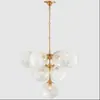 Candelabro de cobre americano personalizado para restaurante atmósfera rústica retro dormitorio estudio sala de estar lámpara de cristal