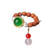 Anillo de Mujer de Palosanto Luz de Lujo Red de Subastas Anillo de Caoba Moda Personalidad Nicho Ajustable Voz Vibrante Suministro en Vivo