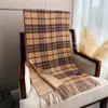 Xale Lenço Xadrez Elegante com Textura de Areia Fina Imitação de Caxemira para Homens e Mulheres, Quente e Fashion para Outono e Inverno, Lenço com Franjas para o Dia a Dia