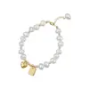 Pulsera con forma de perla de agua dulce barroca de buena suerte, estilo coreano, diseño de moda, sentido del año nuevo