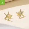 Pendientes Originales de Estrella de Mar de Cobre de Verano Yinziyun para Hombres y Mujeres, Pendientes Sencillos y Frescos Estilo Vacacional Fabricante