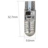 Carro Flash LED pequena luz T10 3014 24SMD largura luz T10 W5W cristal silicone luz placa luz