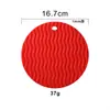 Tapete Isolante Redondo de Silicone Transfronteiriço, Tapete de Mesa de Silicone Antiderrapante com Pontos Elevados, Tapete para Panela Anti-Queimaduras, Tapete de Silicone Resistente a Altas Temperaturas em Estoque