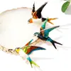 Versão coreana azul Hao do novo broche de andorinha de cor de óleo de gota de diamante de liga de desenho animado AliExpress spot