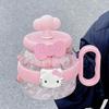 Vaso de Agua para Niñas, Popote de Verano de Aspecto Elevado, Vaso de Gran Barriga, Colador de Té de Gran Capacidad, Resistente a Altas Temperaturas, Lindo Vaso de Plástico para Hacer Té