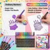 Nuevo juego de 60 colores de bolígrafo de contorno de doble línea, bolígrafo plateado para diario DIY, bolígrafo marcador brillante, bolígrafo resaltador metálico