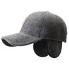 2024 Nuevo Sombrero de Lengua de Pato para Hombre con Forro Polar, Grueso, a Prueba de Frío, con Orejeras, Gorro de Lana Ganador, Moda, Cálido, Gorra de Béisbol