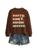 Lo siento No Puedo Nadar Cumple Amazon Ebay Sitio Independiente Moda Casual Sudadera de Otoño e Invierno para Mujer