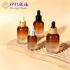 Botella de Vidrio Transparente de 30ml para Aceite Esencial con Gotero, Botella de Empaque Cosmético, Botella Recargable para Perfume, Botella para Loción de Esencia, Suministro Directo del Fabricante