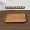 Bandeja retangular de plástico com imitação de madeira personalizada, bandeja de chá, prato de jantar, prato de sobremesa para café, bandeja de armazenamento, prato de bolo, confeitaria