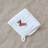 Toalla de Babero de Algodón Puro de Gasa de 6 Capas Grado A Bordada Toalla Cuadrada Pequeña Toalla para Regurgitación Pañuelo Toalla Pequeña
