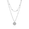 Joyería Transfronteriza Europea y Americana Collar con Colgante Geométrico Brillante Redondo de Lentejuelas para Mujer Collar de Cuentas de Bola Simple Elegante a la Moda
