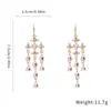 Pendientes de Gancho con Forma de Estrella de Pedrería Estilo Europeo y Americano, Borla de Gota de Agua, Pendientes de Lujo Ligero de Gama Alta, Accesorios de Oreja Versátiles de Moda con un Diseño Único
