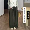 Pantalones holgados de pierna ancha para mujer para otoño e invierno, estilo boyfriend, diseñados para favorecer las figuras con forma de pera, de corte recto y diseño casual hasta el suelo