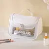 Bolsa de Cosméticos Transparente para Viagem Modelo 2026 Necessaire Portátil PVC Impermeável Grande Capacidade Bolsa de Armazenamento de Alto Valor
