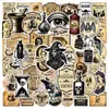 50 Pegatinas Retro de Botica de Bruja para Potion Graffiti Más Vendidas Transfronterizas para Patinetes, Cuadernos y Equipaje
