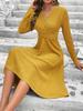 Vestido Casual Cruzado para Mujer Primavera y Verano Estilo Japonés y Coreano Cuello en V Sexy Color Sólido con Vuelo Venta Directa de Fabricante en Stock