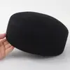 Boina de Lana de Nuevo Estilo Transfronteriza Sombrero Pillbox Nuevo para Otoño e Invierno Sombrero de Fieltro Francés 100% Lana Pura de Copa Plana para Mujer
