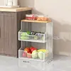 Estantería de cocina de pie multicapa, carrito móvil para almacenamiento de frutas y verduras, estantería para almacenamiento de snacks