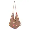Bolsa de Ganchillo de Moda 2026, Bolso Tejido Versátil Casual para el Día a Día, Bolso Tote de Hombro Único Estilo Coreano Estilo Perezoso