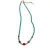 Nova Corrente de Clavícula com Contas Estilo Chinês Moda Nacional Feminina Turquesa Sintética Vermelho do Sul Corrente de Clavícula Nicho Elegante Étnica Leve Luxo Corrente de Colar