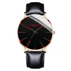 Relógio Masculino de Quartzo com Detalhe Azul Minimalista, Pulseira Ultra-Fina de Metal em Malha, Relógio de Pulso Casual para Negócios