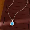 Juego de collar con colgante cuadrado de circón, aretes y anillo, joyería de lujo ligero, alta gama, elegante, diseño de nicho, venta al por mayor