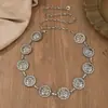 Cadena de Cintura Metálica Retro Accesorios para Mujer Cinturón de Cadena Estilo Étnico con Decoración Tallada para Falda Cinturón Más Vendido de Amazon