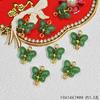 Novo Pingente Colorido de Contas Borboleta de Jade Sintético Duplo Pendurado Acessórios de Joias para Pulseira Colar Brincos com Franja DIY Feitos à Mão