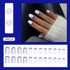 Comercio exterior, purpurina blanca francesa pura, deseo arte de uñas, amor negro, dulce, genial, moda europea y americana, parche de uñas postizas con viento
