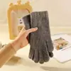 Guantes Corea del Sur mujer invierno suave chica color liso pantalla táctil lana otoño e invierno cálido largo Red social serie sol manga tejida moda