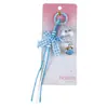 Lindo Colgante de Llavero Carrillón de Viento de Gato 3D con Lazo, Decoración para Bolso, Regalo Pequeño para Niñas, Venta al por Mayor