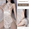 Roupa Íntima Sexy Cheongsam Sexy Vazado com Tiras Cruzadas Laterais Atração Pura Cheongsam Estilo Nacional Retrô Conjunto