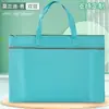 Bolsa de Arquivo Portátil de Camada Dupla A4 Tecido Oxford Zíper à Prova d'Água Grande Capacidade Bolsa para Transportar Livros de Estudantes Bolsa de Armazenamento de Materiais