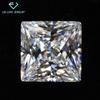 Suministro del Fabricante de Piedras Sueltas de Moissanita de Alta Calidad Corte Princesa, Pasan el Detector de Diamantes Instantáneamente, Moissanita Cuadrada Ultra Blanca Color D