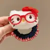 Diadema de Felpa de Conejito Linda y de Moda con Gafas, Pinza Bb de Peluche para Moño o Cola de Caballo, Accesorio para el Cabello de Mujer