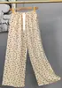Pantalones de pijama de algodón para mujer, verano, finos, estampados, casuales, de pierna ancha, pueden usar mujeres embarazadas, comercio exterior, pantalones de talla grande
