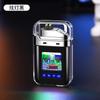 Nuevo encendedor creativo con carcasa transparente y doble arco USB para exteriores, resistente al viento, con degradado de fantasía, fabricantes al por mayor