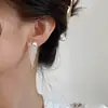 Pendientes elegantes con borlas de estilo francés, pendientes únicos de nicho de plata, pendientes largos de aguja de plata 925 para mujer, lujo ligero, sentido de alta gama