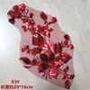 Rojo vino Encaje Bordado Tela Adhesivo Encaje Accesorios Estéreo Cuentas de Uñas Perforación Caliente Lentejuelas Flor Flor Adhesivo Decoraciones de Ropa