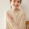 Suéter de Cashmere Grosso com Gola Alta Meia-Calça para Mulheres Pulôver Solto Suéter Quente para Usar por Baixo Suéter de Tricô para o Inverno para Mulheres