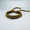 Nueva pulsera tejida a mano de estilo étnico colorido de algodón y lino, pulsera para pareja, moda callejera, casual, pulsera para novias