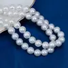 Colar de Pérolas de Concha do Mar Profundo para Mulheres, Multicolorido, Colar de Pérolas de Concha Imitação Redondas, Presente de Luxo Leve para Mãe ou Namorada, Fornecimento Atacado